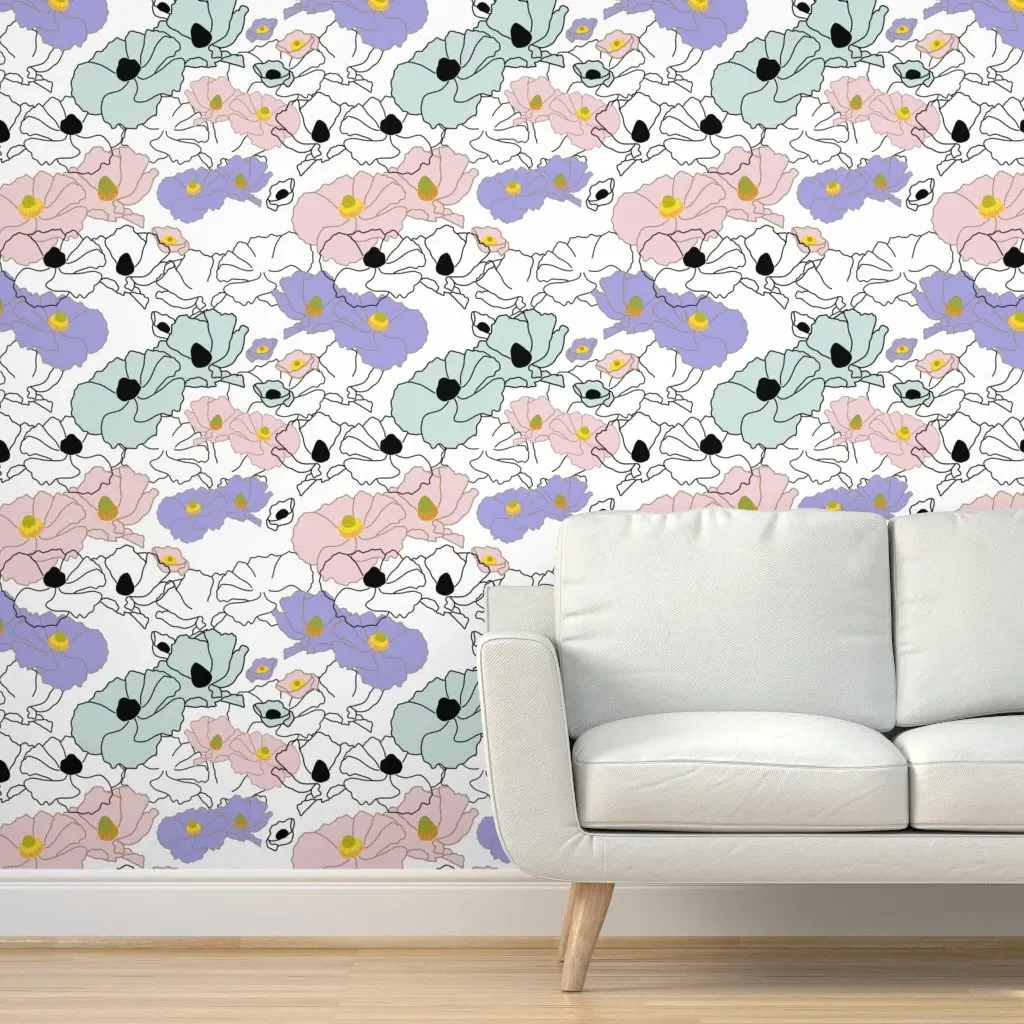 Oriental Glamour Peel and Stick Wallpaper - Light Pink product