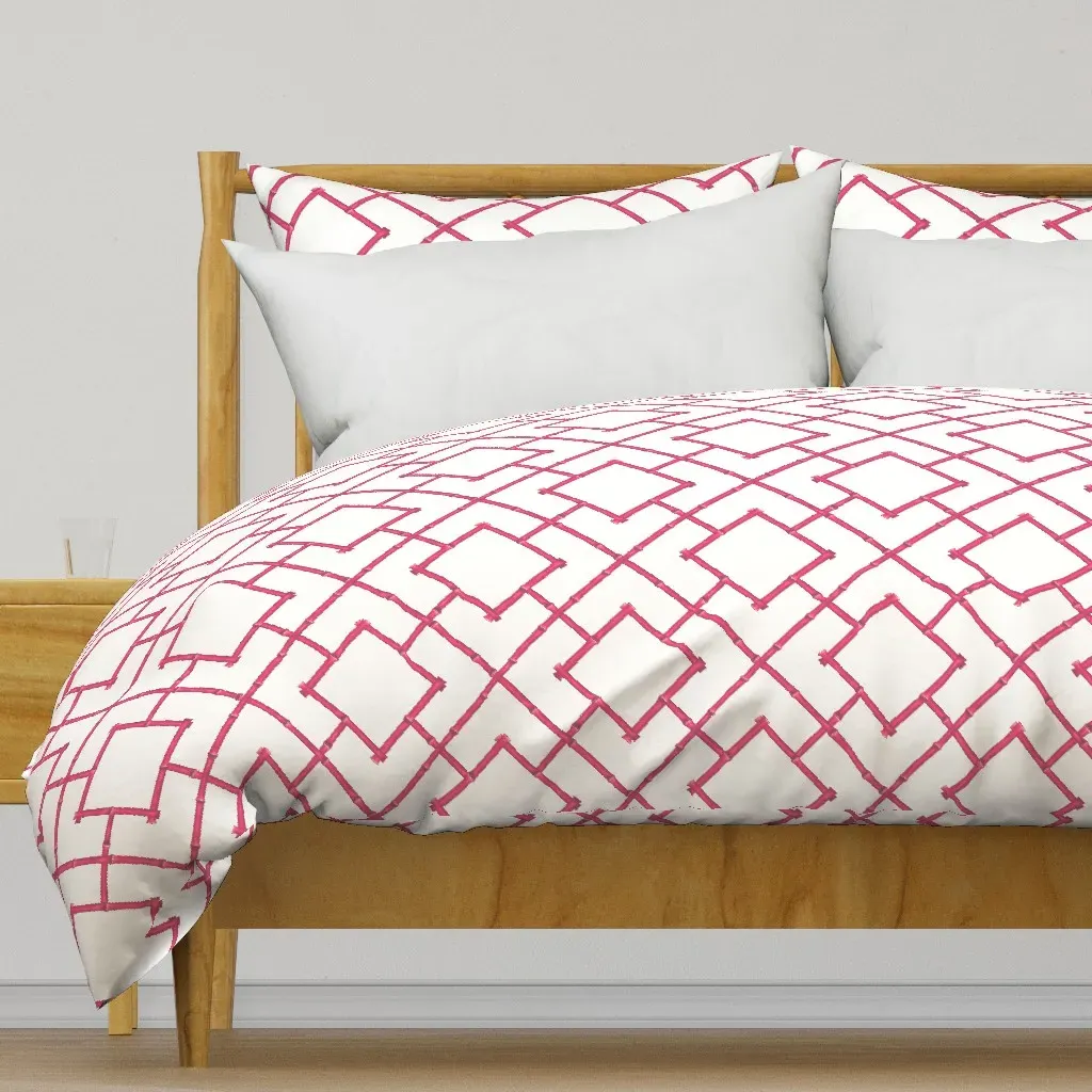 Osaka Bamboo Trellis Duvet Cover - Pink product
