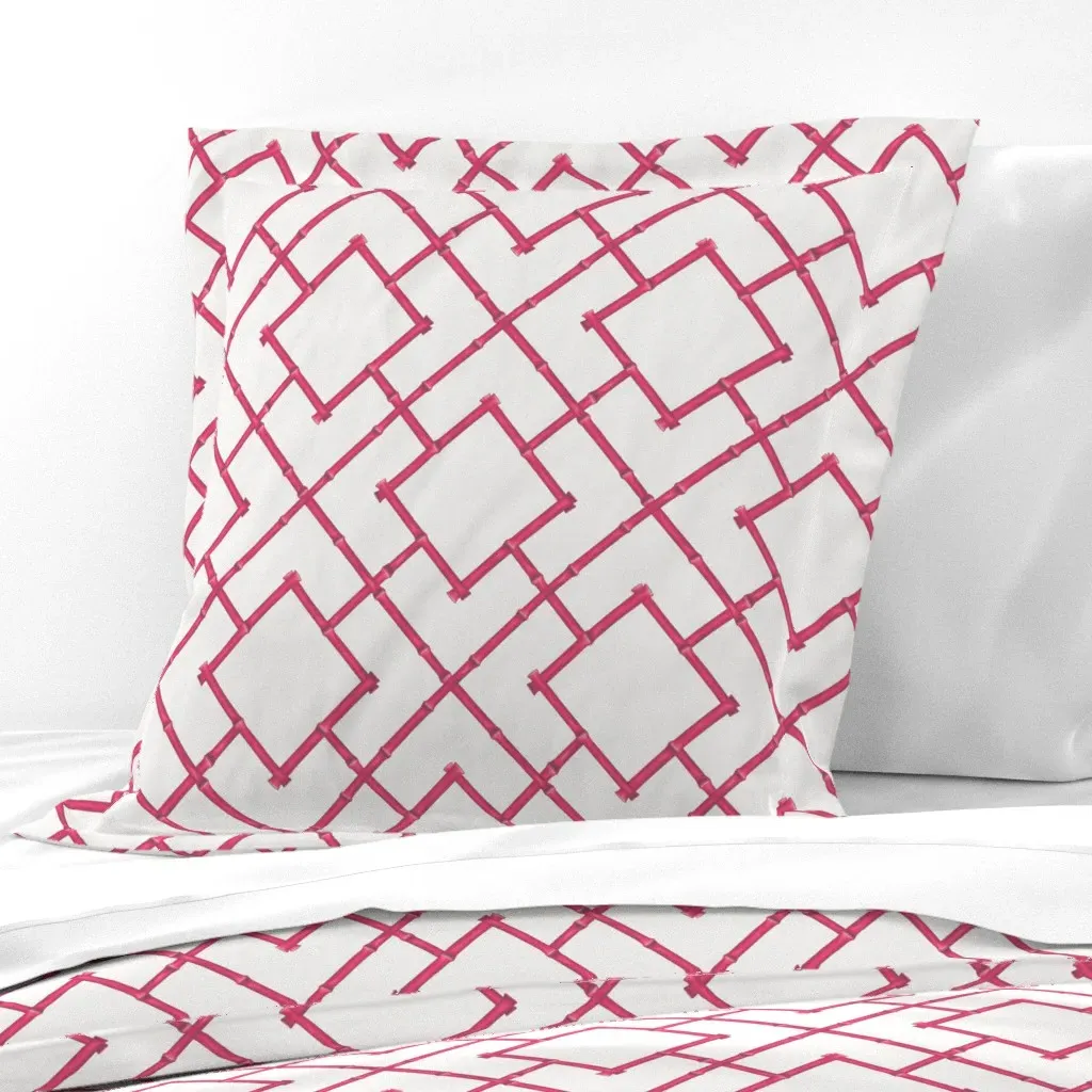 Osaka Bamboo Trellis Euro Pillow Sham - Pink product
