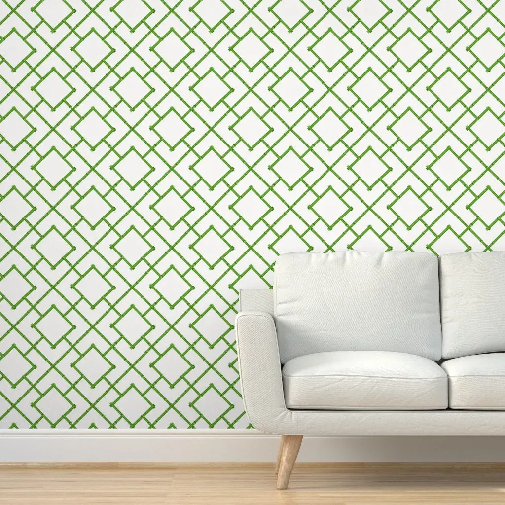 Osaka Trellis Peel and Stick Wallpaper - Sullivan Green product