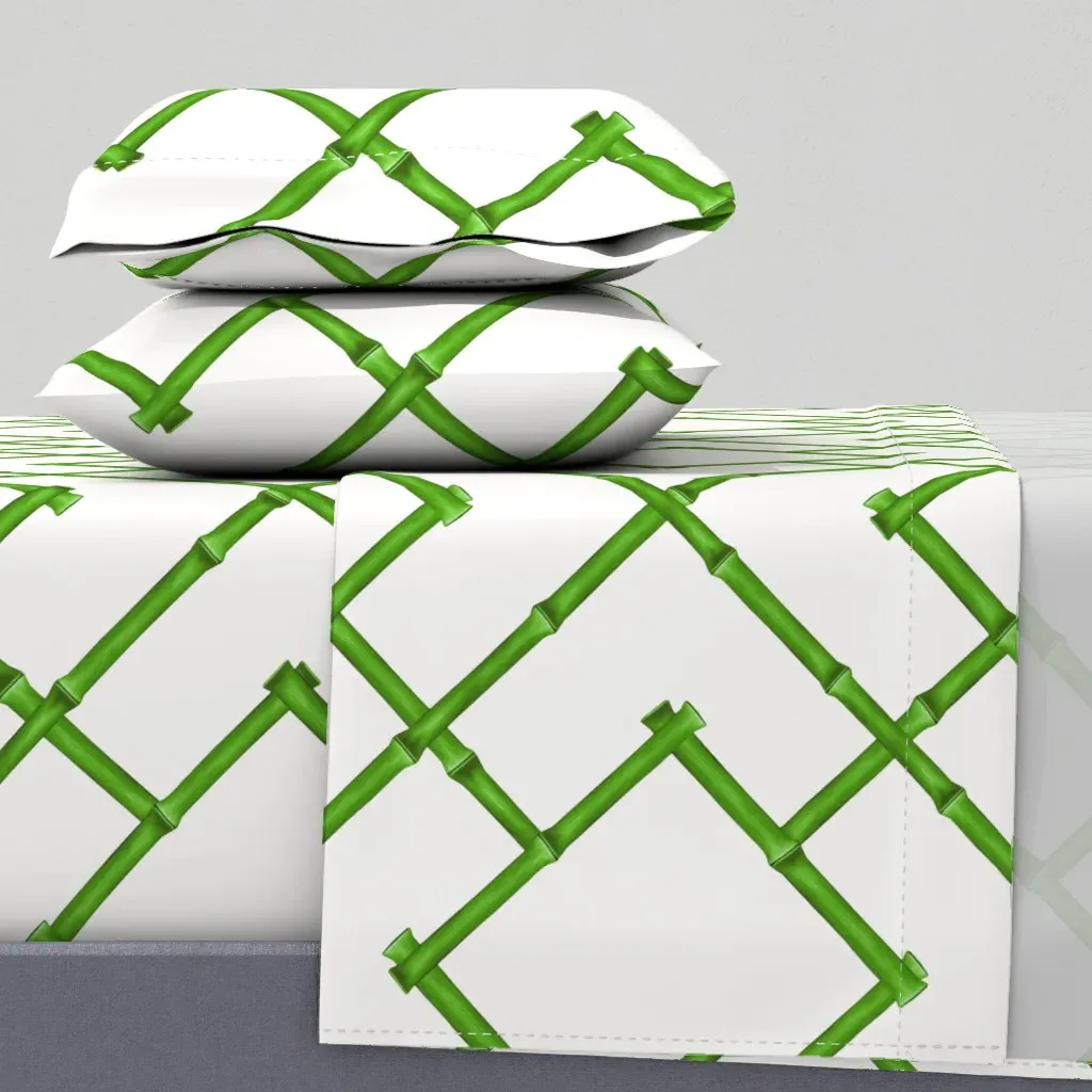 Osaka Trellis Sullivan King Sheet Set - Green product