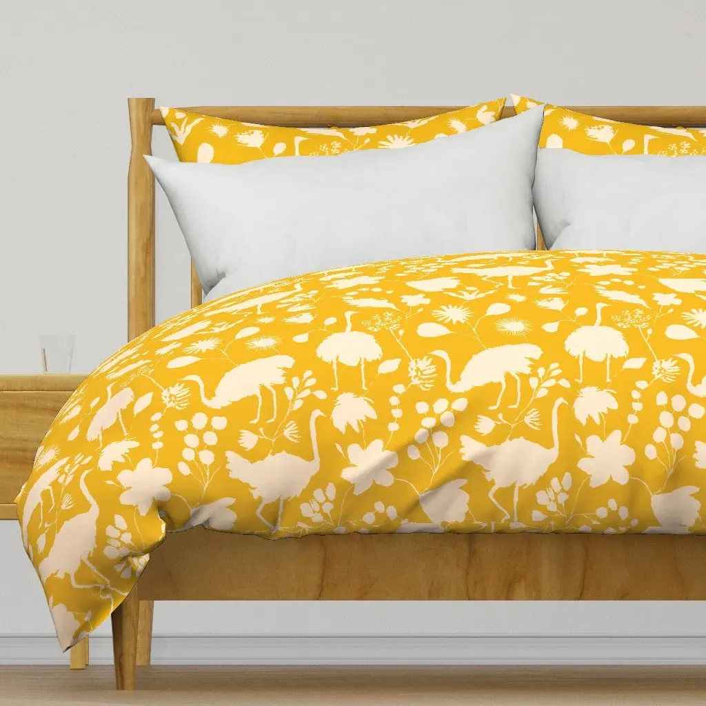 Ostriches Duvet Cover - Yellow product