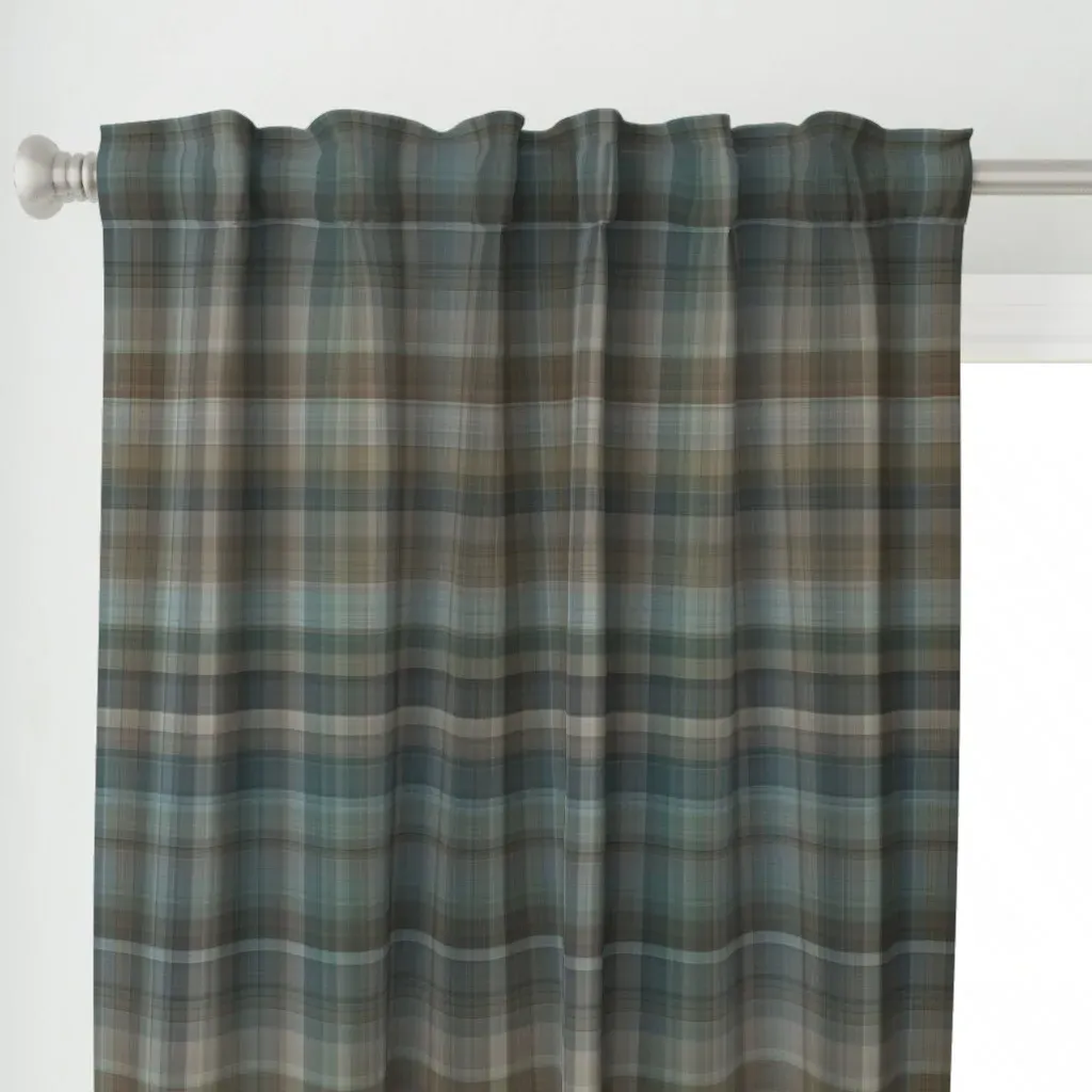 Outdoors Plaid Fine Curtain Panel - Gray alternate view