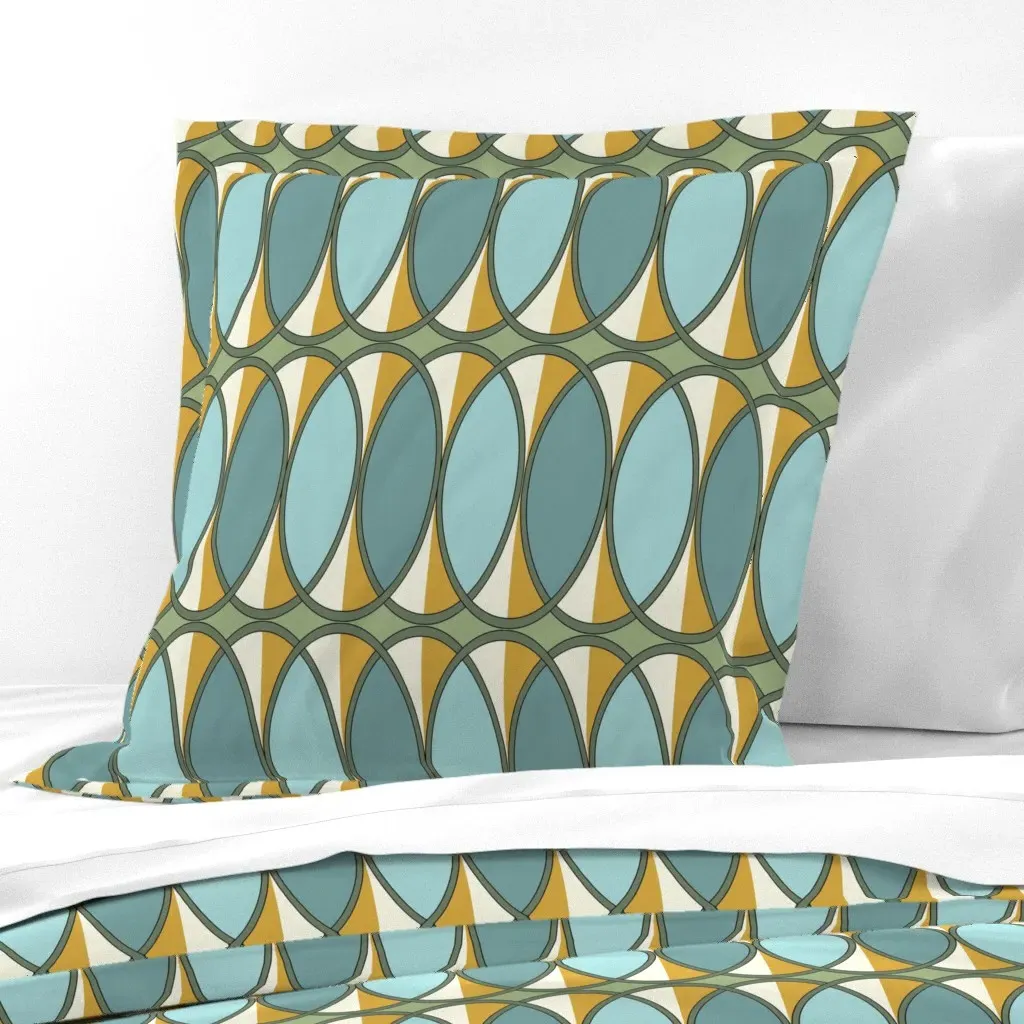 Oval Essence Euro Pillow Sham - Teal product