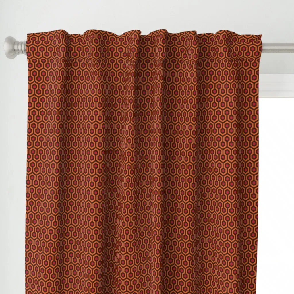 Overlook Hotel Carpet Curtain Panel - Orange alternate view