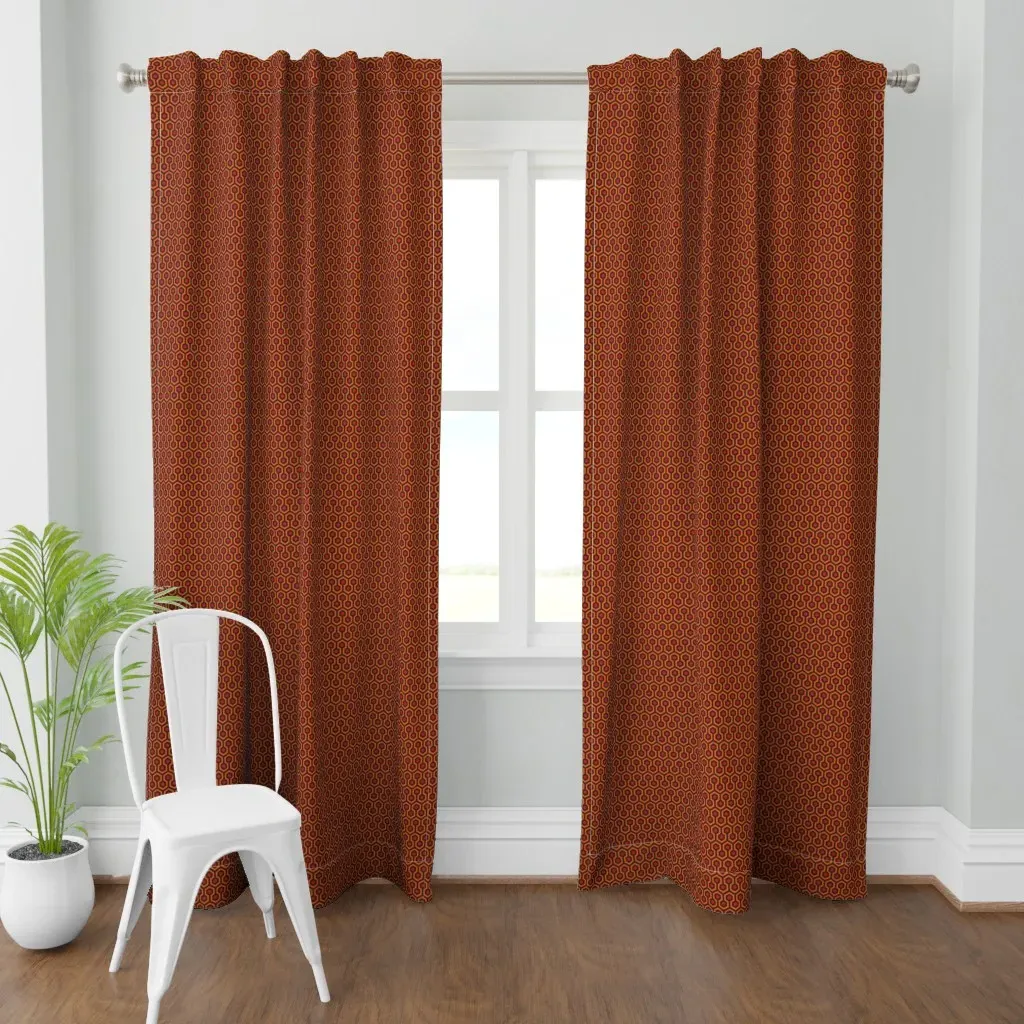 Overlook Hotel Carpet Curtain Panel - Orange product