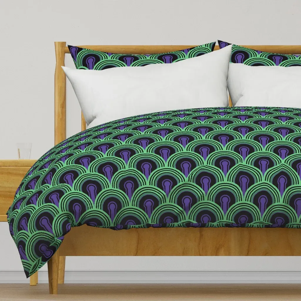 Overlook Peacock Duvet Cover - Green product
