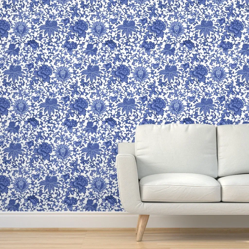 Owen Jones Chinoiserie 2x12ft Peel and Stick Wallpaper - Blue product