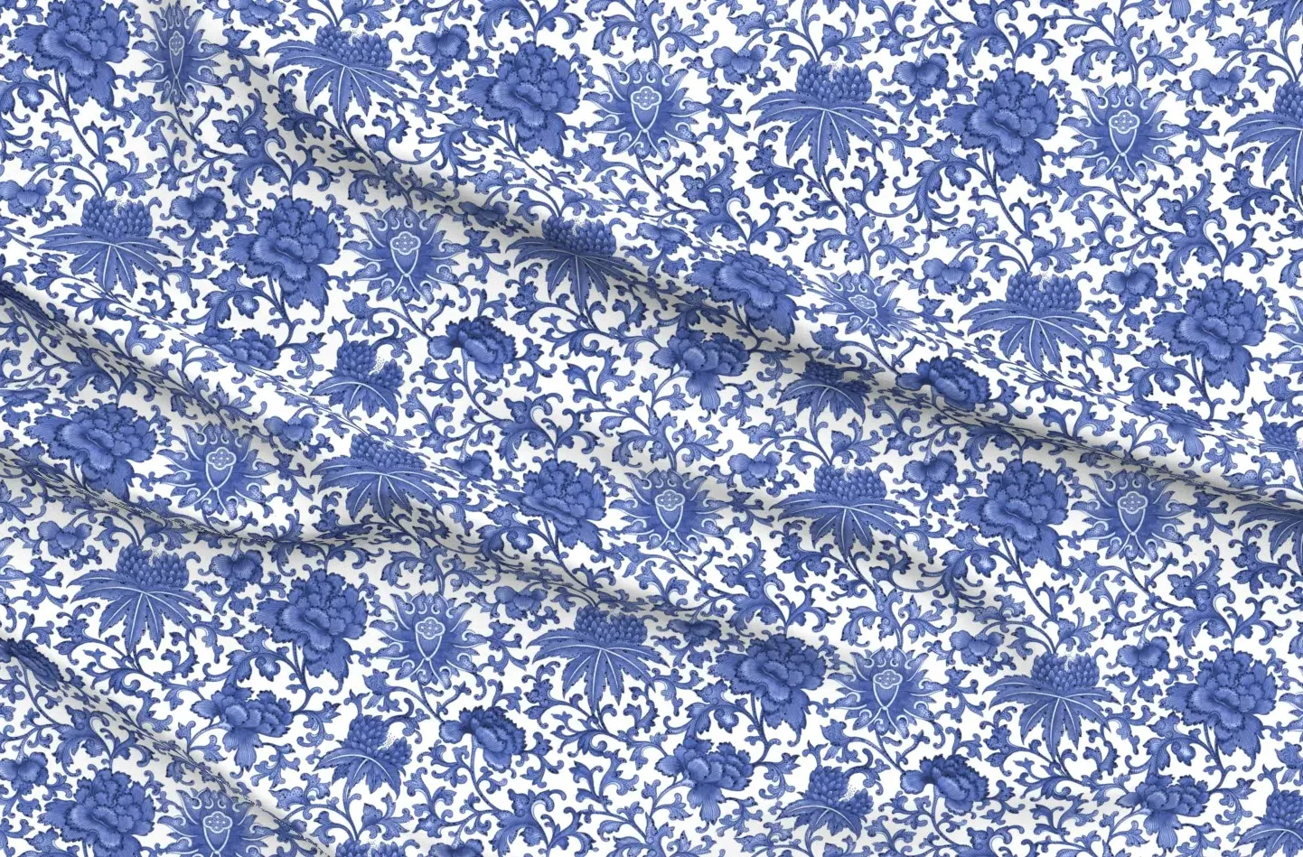 Owen Jones Chinoiserie Pique Fabric by the Yard - Blue product