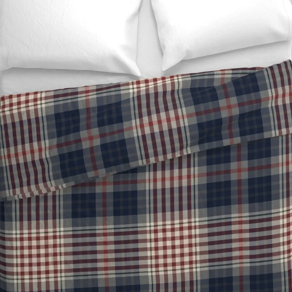 Owen Tartan Plaid Duvet Cover - Red alternate view