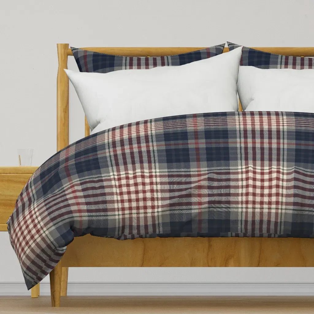 Owen Tartan Plaid Duvet Cover - Red product