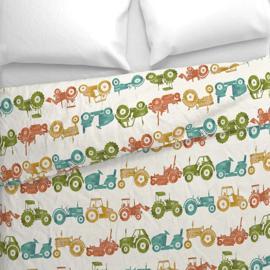 Owen's Tractors L Duvet Cover - Green alternate view