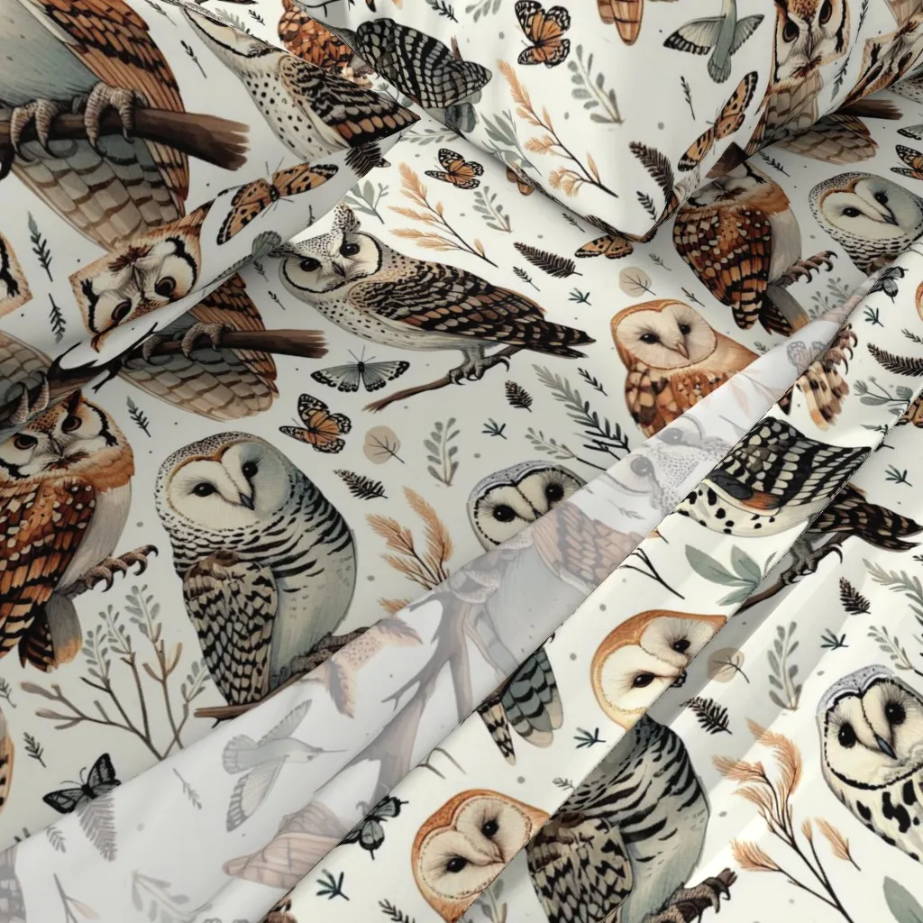 Owl Release Queen Size Sheet Set - Brown alternate view
