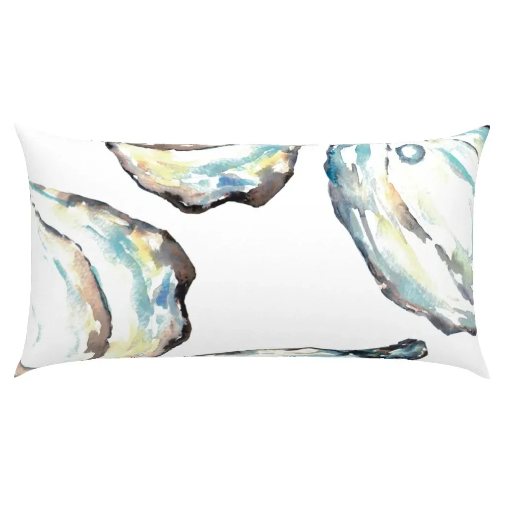 Oyster White Giant Scale King Pillow Sham - Gray-Blue product