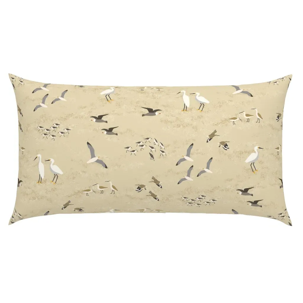 Pacific Shore Birds King Pillow Sham - Beige product