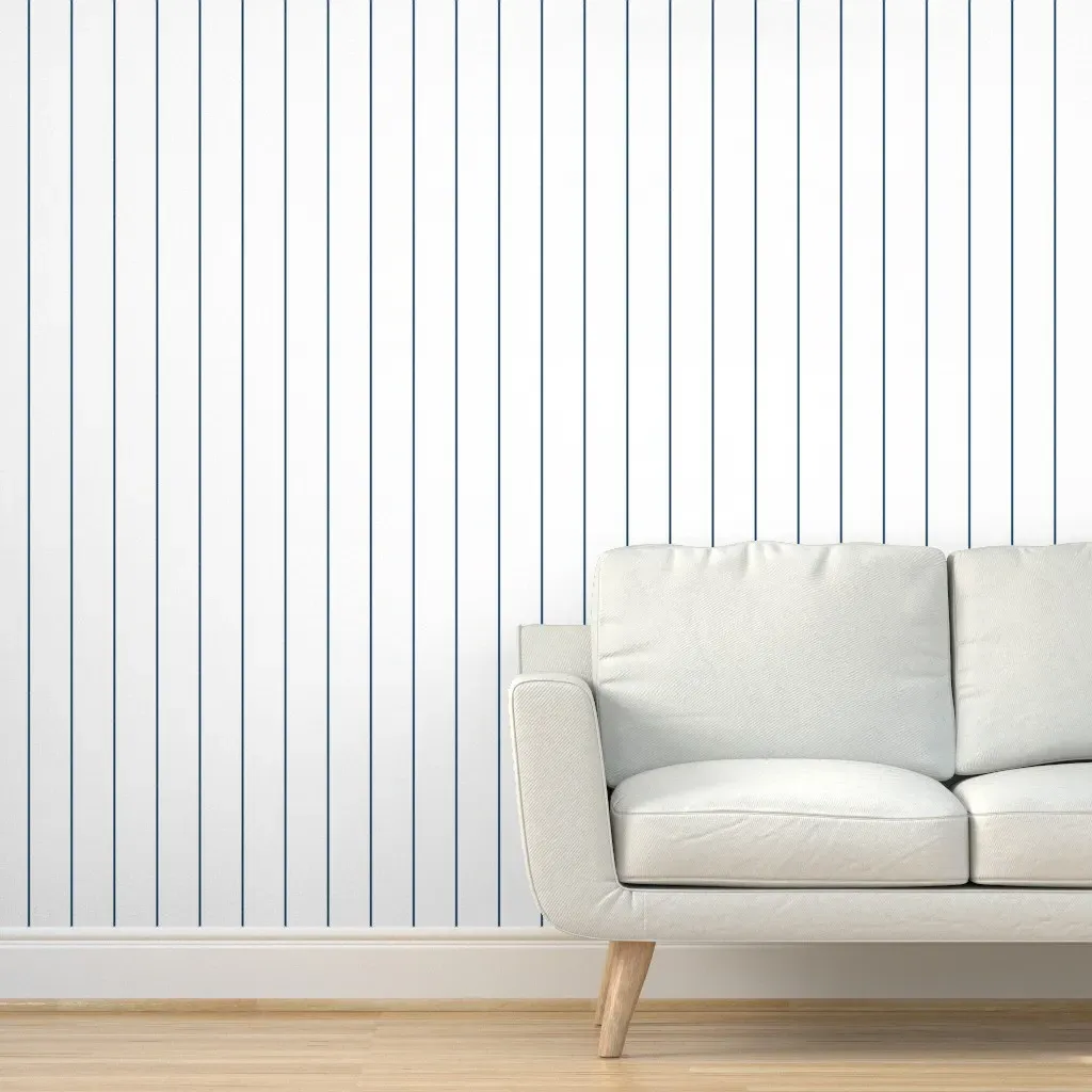 Paducaru Peel and Stick Wallpaper - Navy Blue, White product