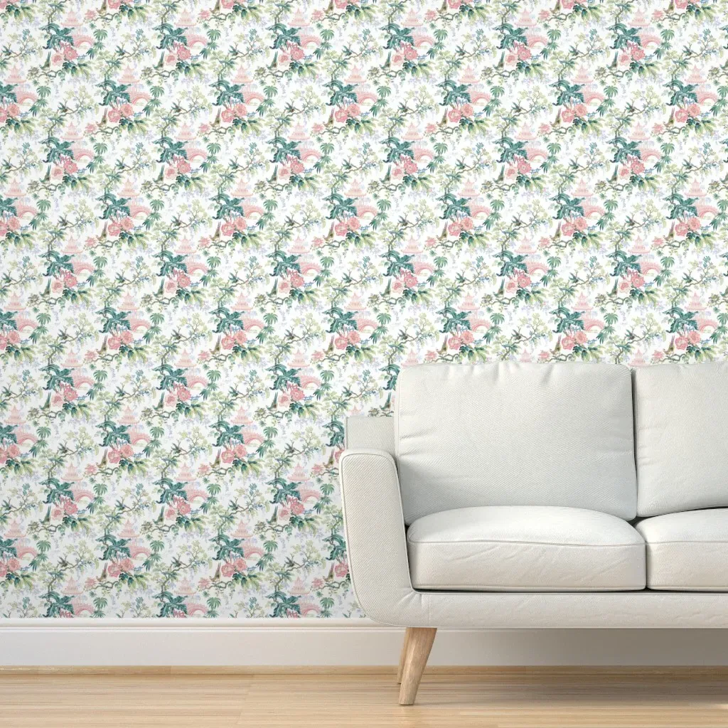 Pagoda Peel and Stick Wallpaper Removable - Muted Pink product