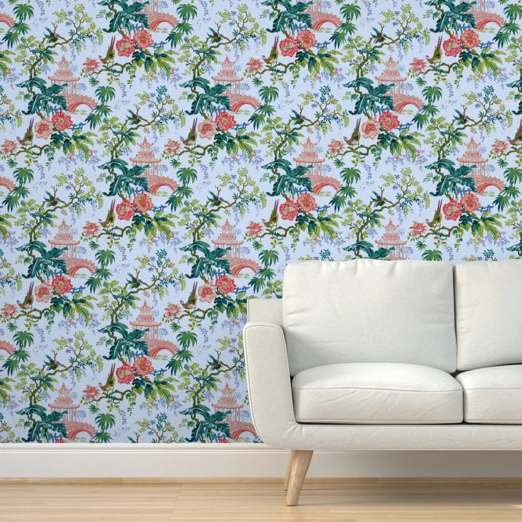 Pagoda Toile Kate Peel and Stick Wallpaper - Pink product
