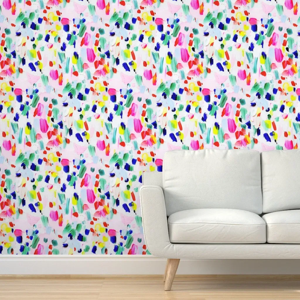 Paint Palette Peel and Stick Wallpaper - Pink product
