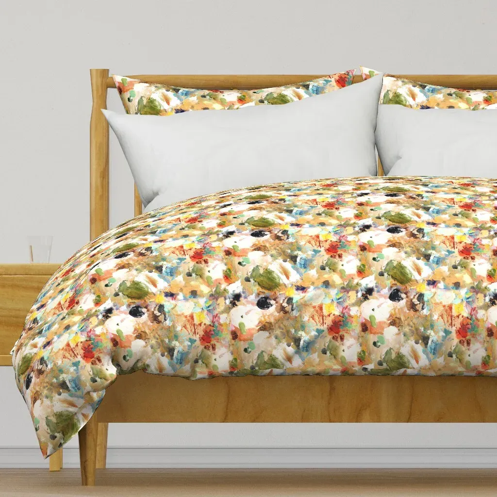 Paint Palette Splotches Duvet Cover - Beige product