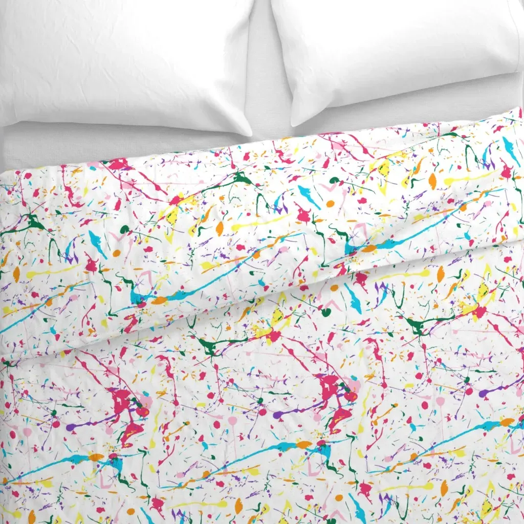 Paint Splatter Duvet Cover - Pink alternate view