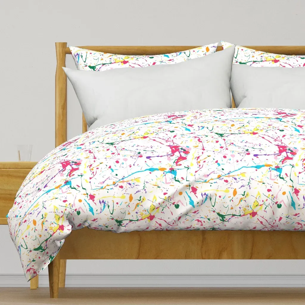 Paint Splatter Duvet Cover - Pink product