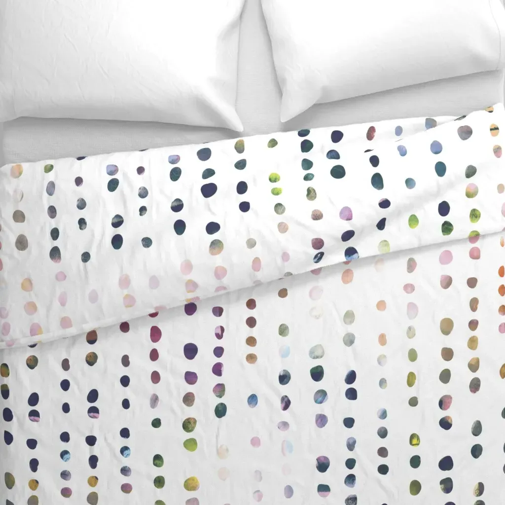 Painted Dots Large Scale Duvet Cover - Dusty Rose alternate view