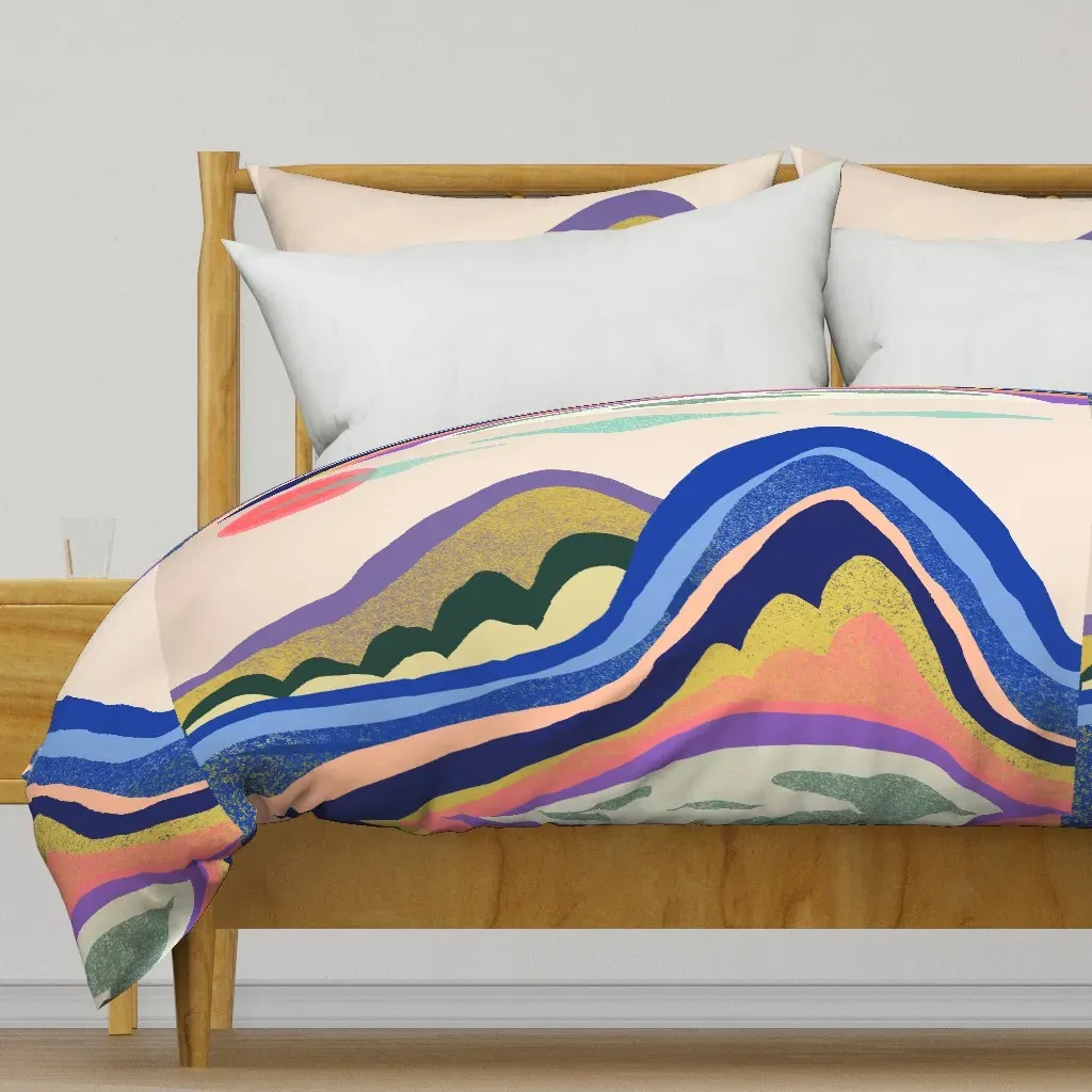 Painted Panorama Duvet Cover - Dark Blue product