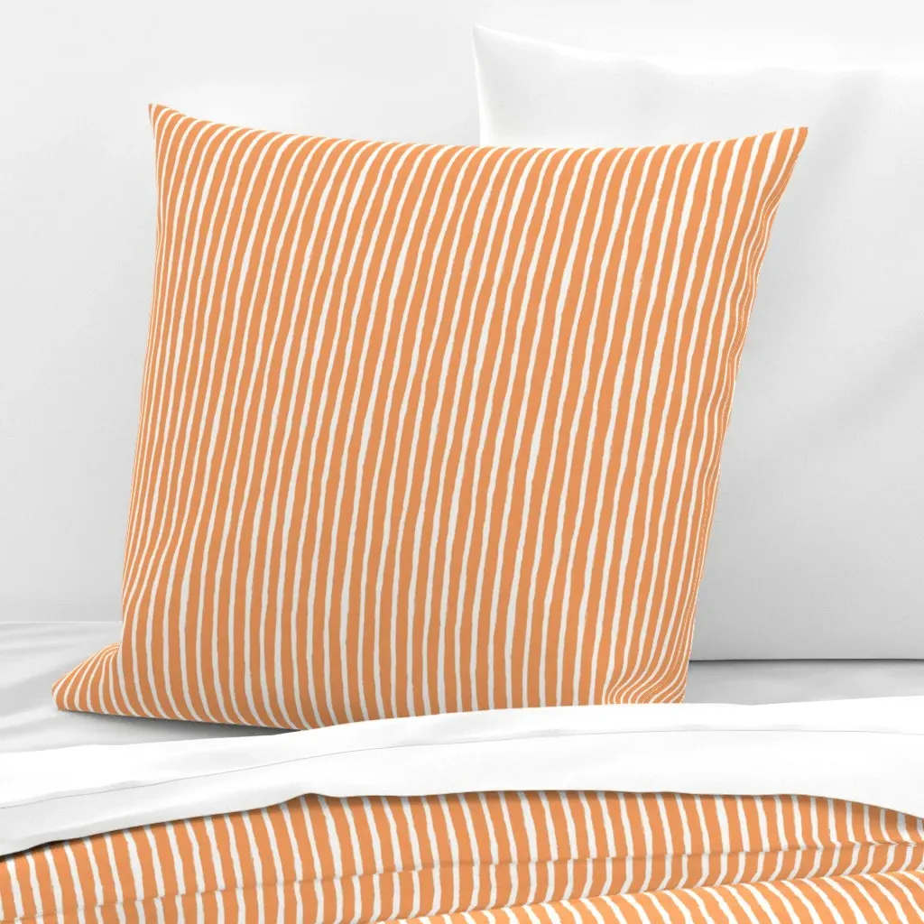 Painted Stripes Euro Pillow Sham - Peach product