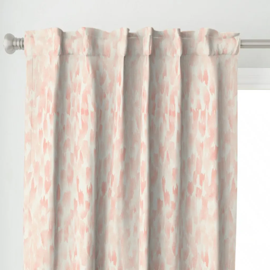 Painterly Abstract Curtain Panel - Blush Pink alternate view