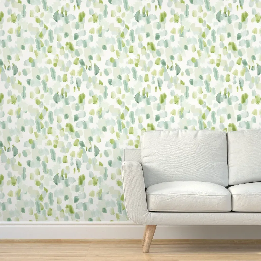 Painterly Nature Peel and Stick Wallpaper - Light Green, Blue product