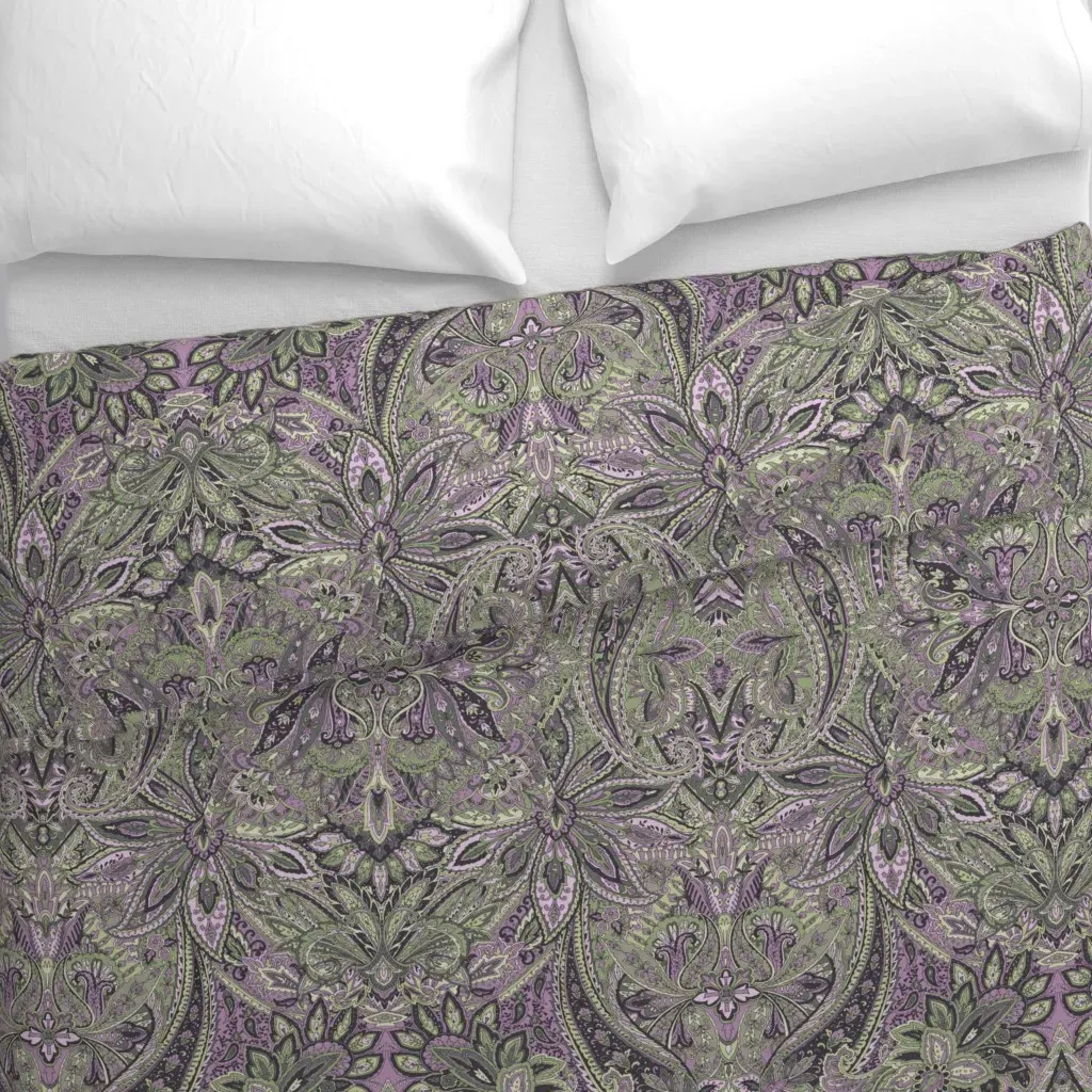 Paisley Garden Duvet Cover - Dusty Purple alternate view