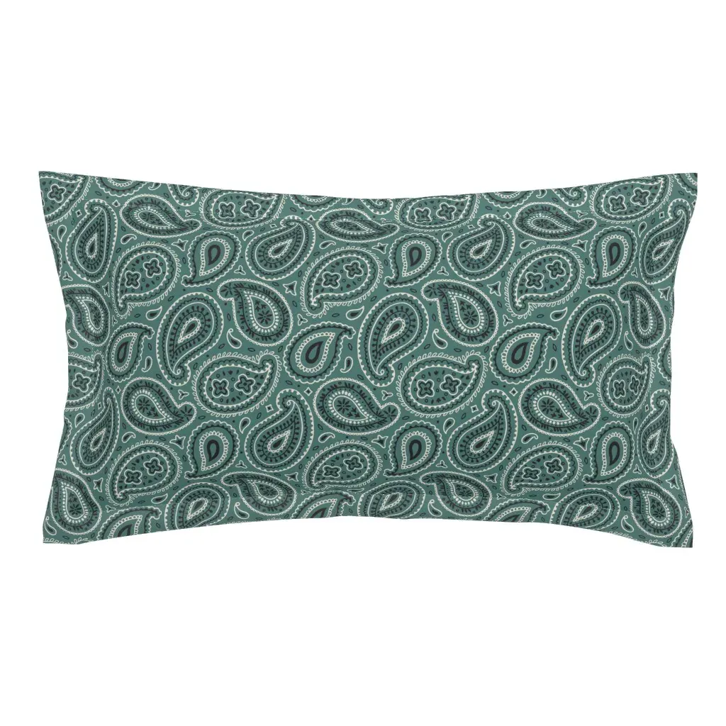 Paisley Teardrops King Pillow Sham - Teal product