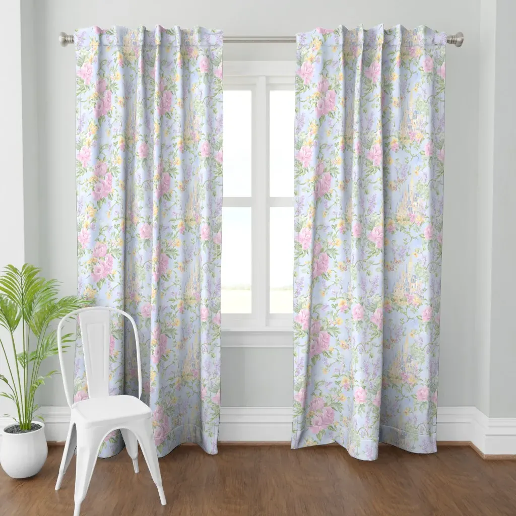 Palace In Petals Curtain Panel - Pink product