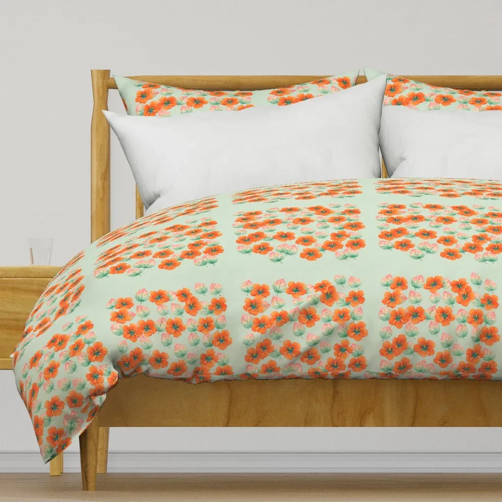 Pale Eucalyptus Mist Duvet Cover - Orange product
