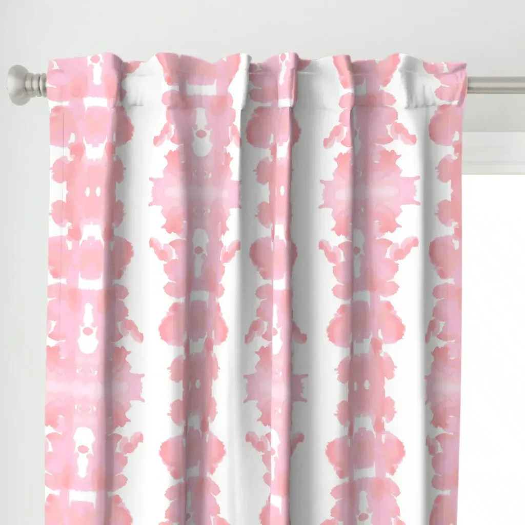 Pale Valentine Double Curtain Panel - Pink alternate view