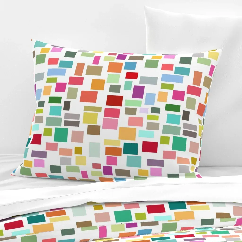 Palette Wide Cotton Sateen Standard Knife Edge Pillow - Light Peach product