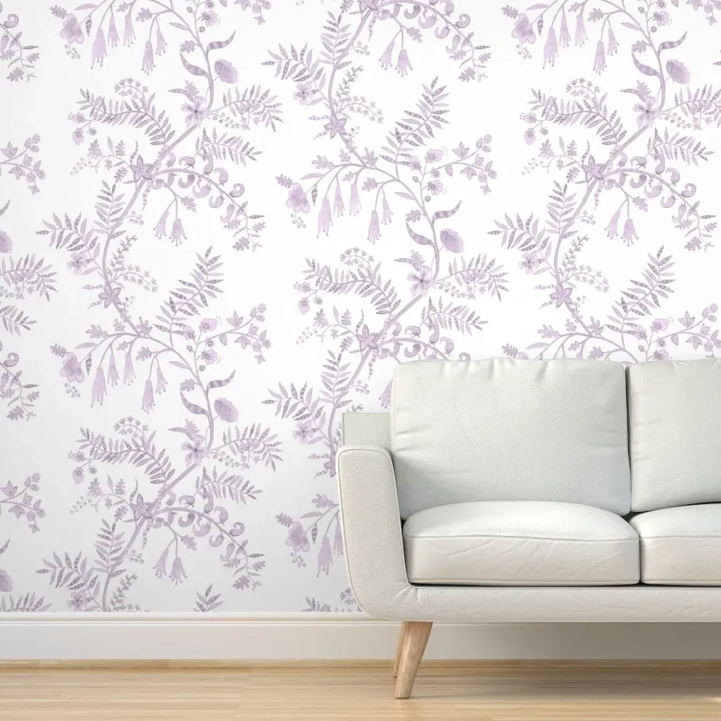 Pallavi Monochromatic Peel and Stick Wallpaper - Lavender product