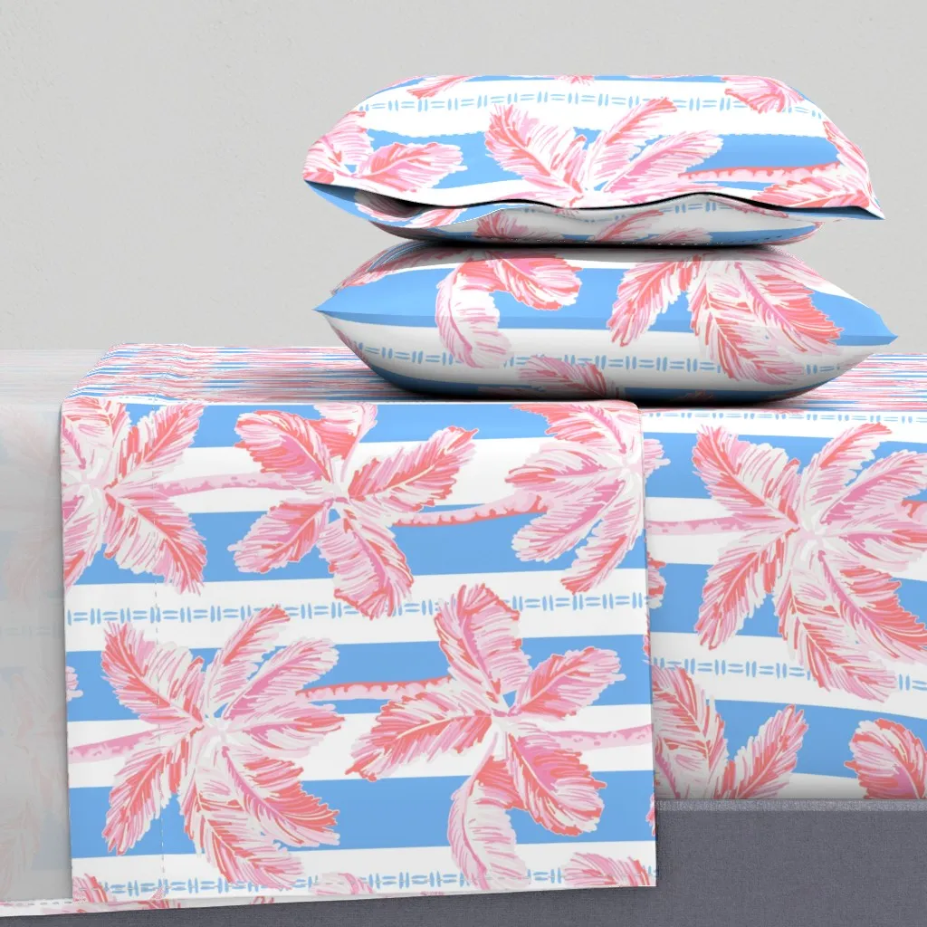 Palm Beach Cabana Stripe Queen Sheet Set - Pink product