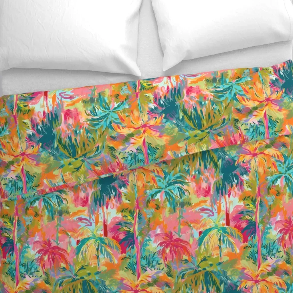 Palm Beach Dreamscape Duvet Cover - Pink alternate view