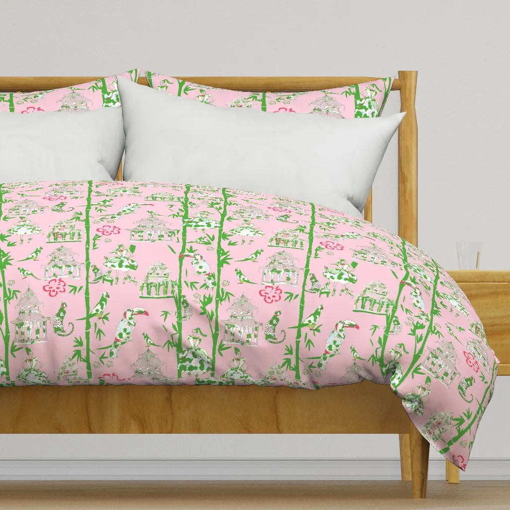 Palm Beach Garden Party Duvet Cover - Green product