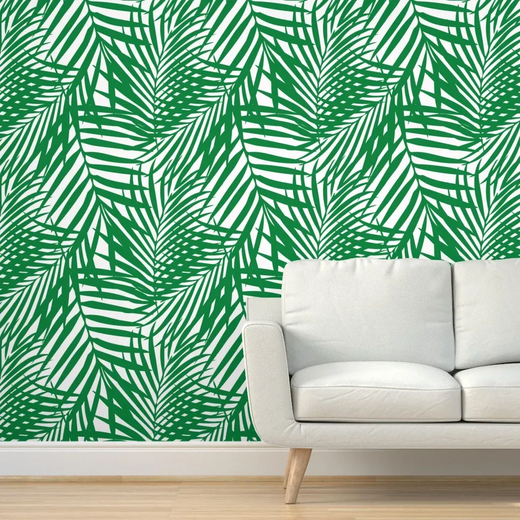Palm Fronds Peel and Stick Wallpaper - Green product