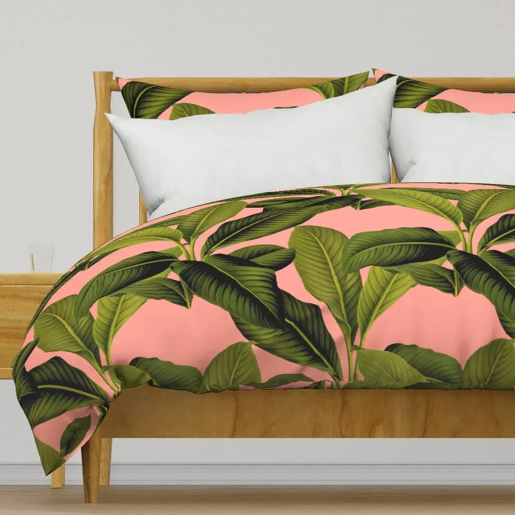 Palm In Palm Duchess Duvet Cover - Dark Green product