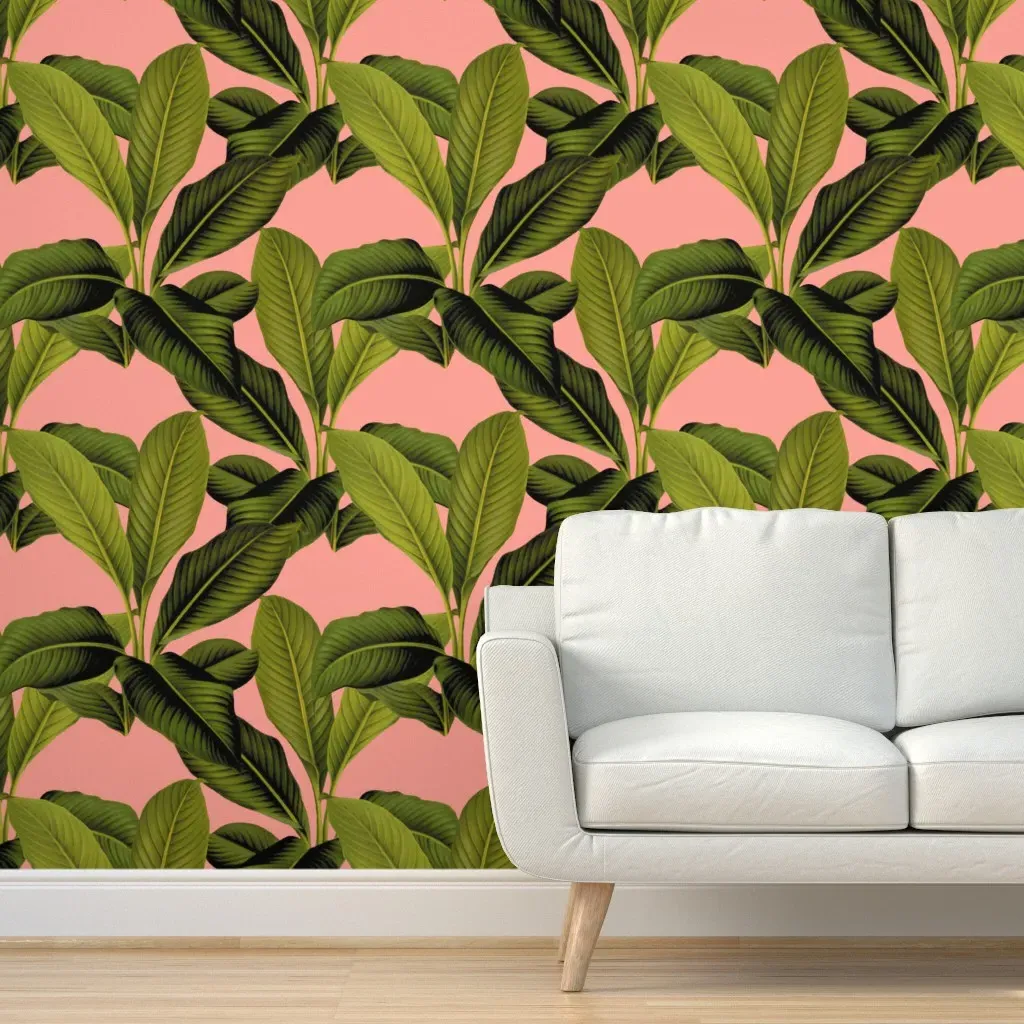 Palm In Palm Duchess Peel and Stick Wallpaper - Pink product
