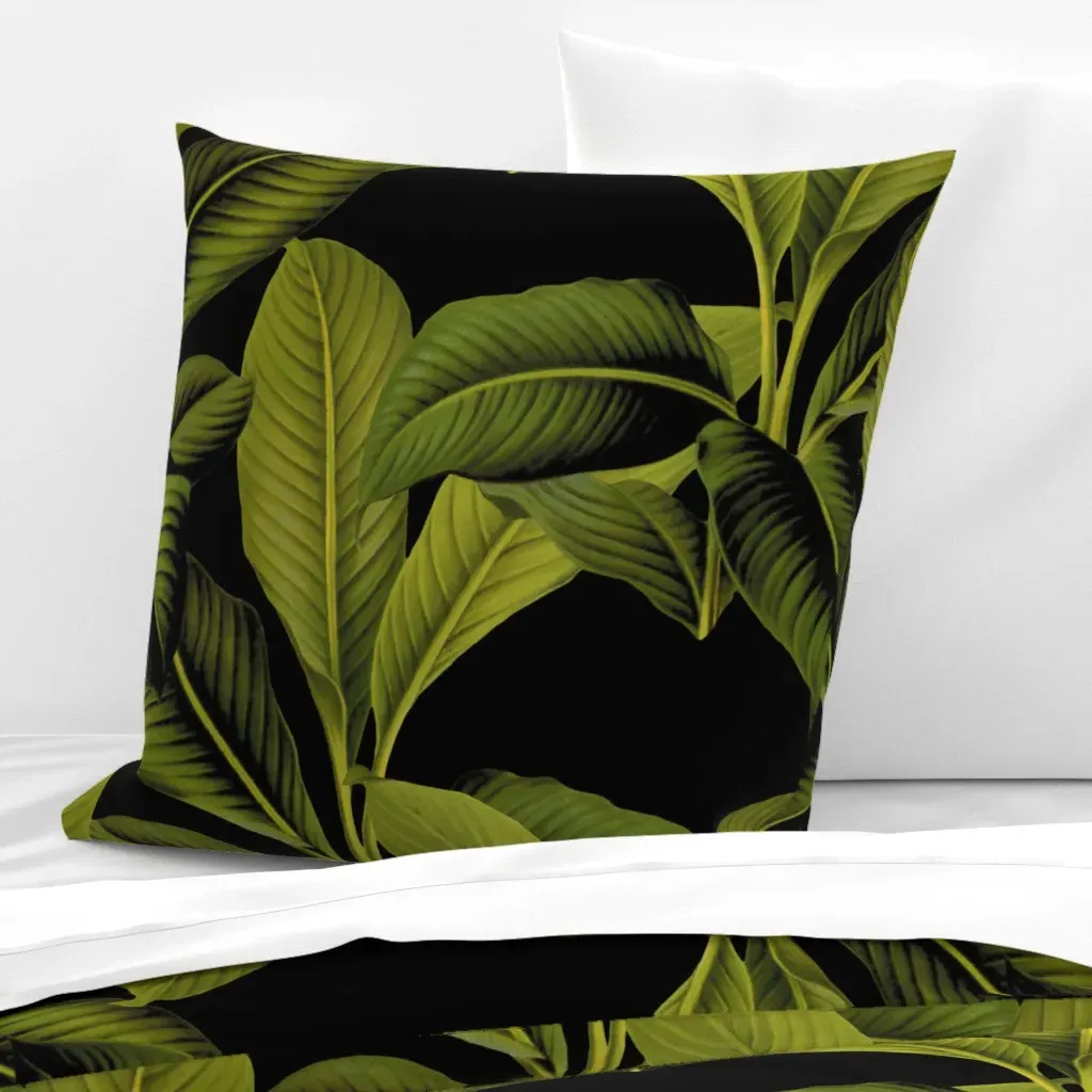 Palm In Palm Euro Pillow Sham - Green product