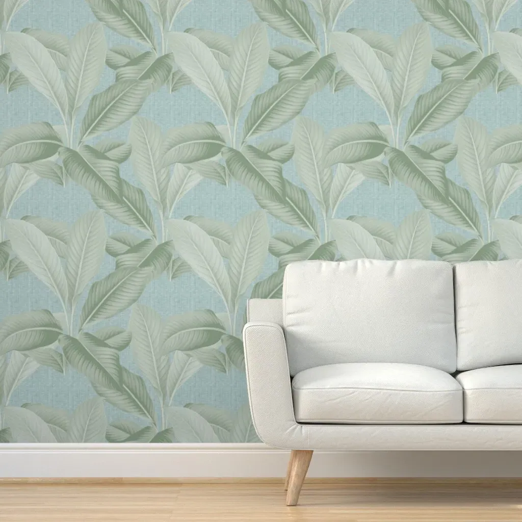 Palm In Palm Peel and Stick Wallpaper - Sage, Linen product
