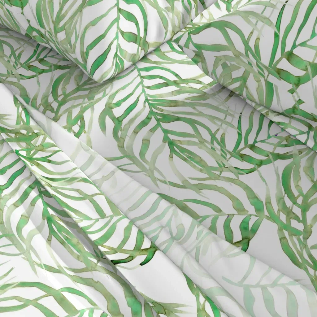 Palm Leaves King Size Sheet Set - Green alternate view