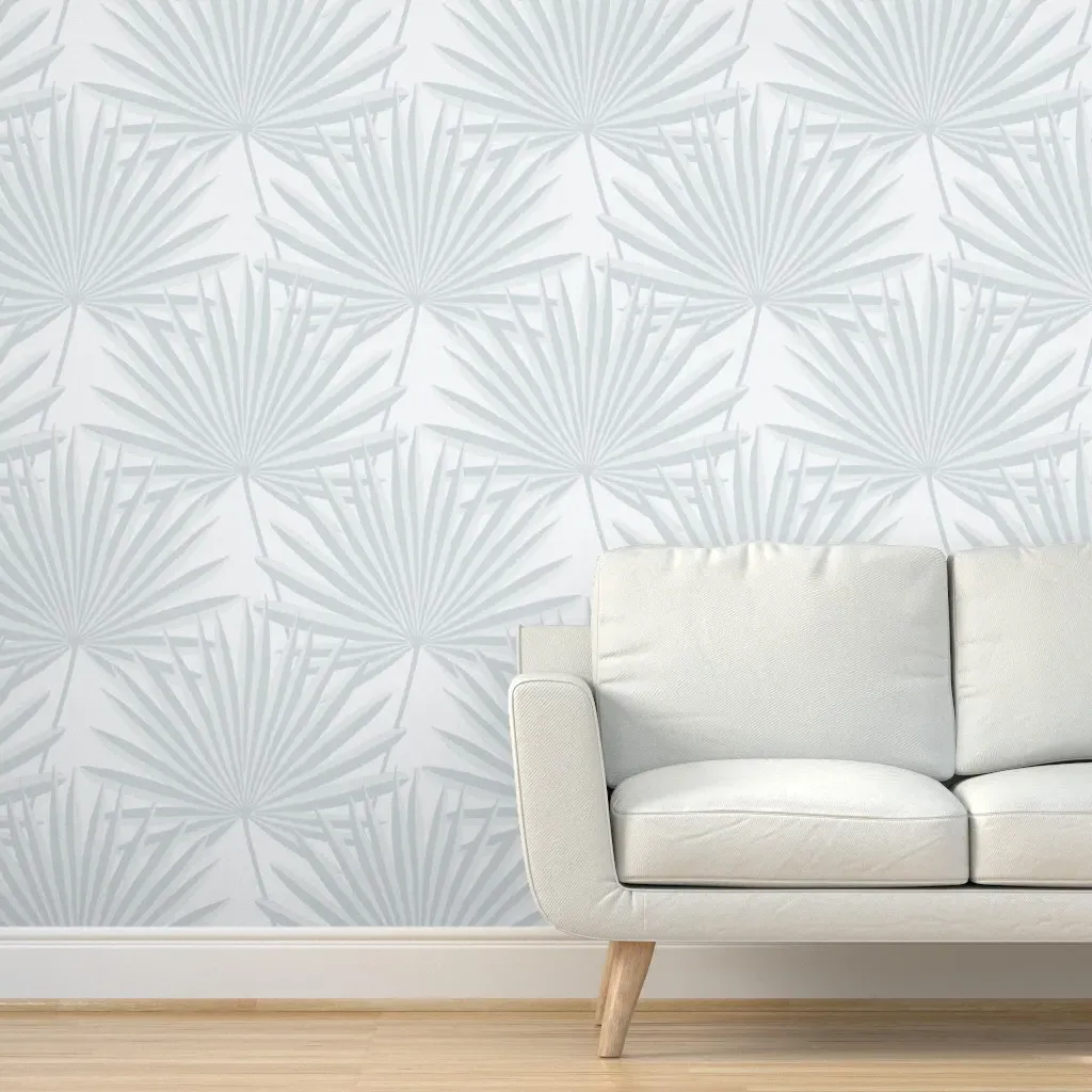 Palm Paradise Peel and Stick Wallpaper - Light Blue product