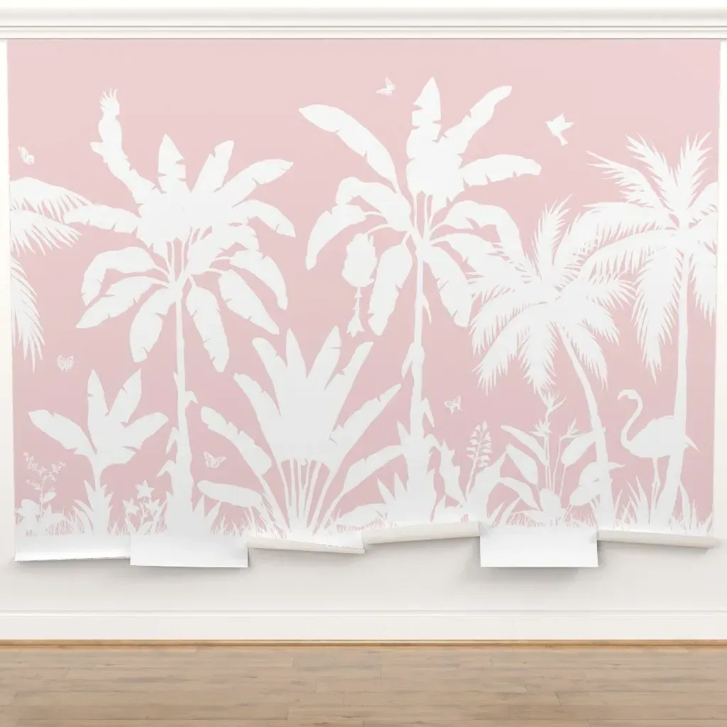 Palm Silhouette Peel and Stick Wall Mural - Ballet Slipper, White product