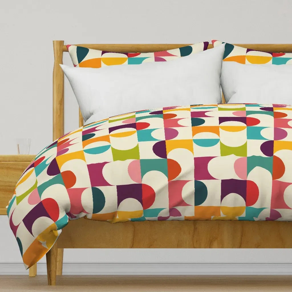 Palm Springs Geometric Duvet Cover - Orange product